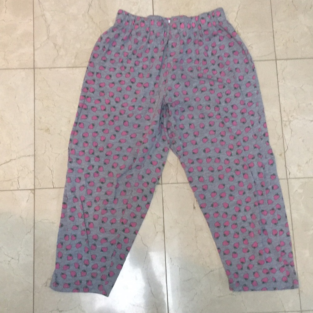 Medium strawberry pj pants